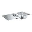 Grohe K200 One Bowl Sink With Drainer - Stainless Steel - 31564SD1 - TAP 'N' SHOWER