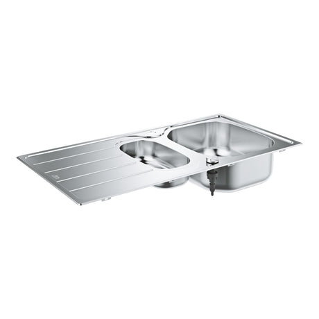 Grohe K200 One Bowl Sink With Drainer - Stainless Steel - 31564SD1 - TAP 'N' SHOWER