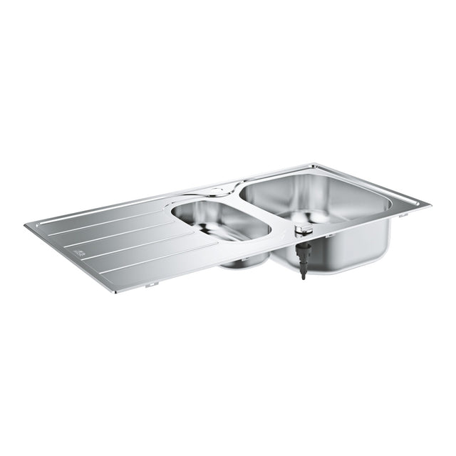 Grohe K200 One Bowl Sink With Drainer - Stainless Steel - 31564SD1 - TAP 'N' SHOWER