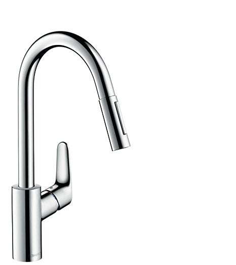 Hansgrohe Focus Single Lever Kitchen Mixer 240 with Pull Out Spray - 3