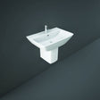 Rak Summit Semi Pedestal For 50cm And 60cm Basin - White - SUMHPED - TAP 'N' SHOWER