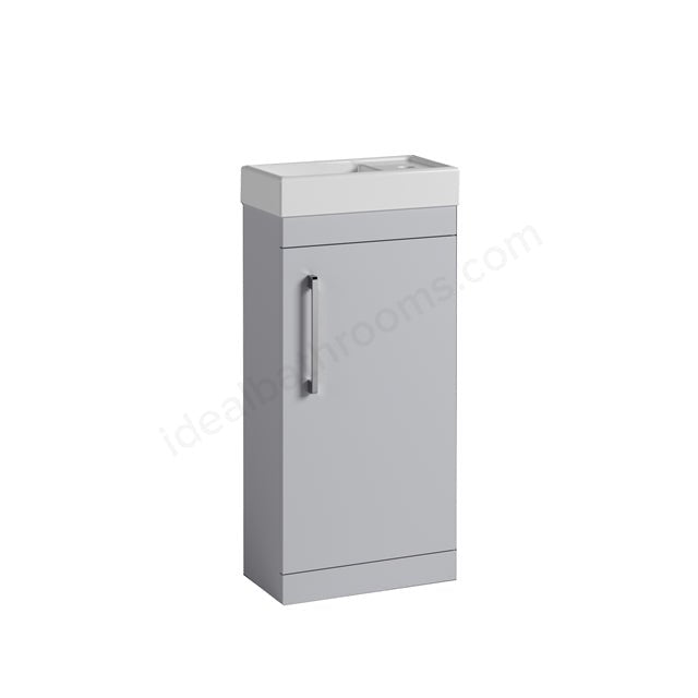Oakham Montana Cloakroom Vanity Unit & 1 Tap Hole Basin 385mm x 770mm Light Grey - TAP 'N' SHOWER