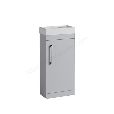 Oakham Montana Cloakroom Vanity Unit & 1 Tap Hole Basin 385mm x 770mm Light Grey - TAP 'N' SHOWER