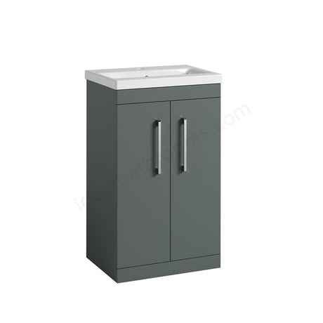 Oakham Montana Floor Standing Vanity Unit & 1 Tap Hole Basin 2 Door 500mm x 820mm Forest Green - TAP 'N' SHOWER