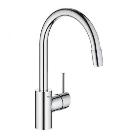 Grohe Concetto Kitchen Sink Mixer & Pull Out Nozzle - Chrome - 32663003 - TAP 'N' SHOWER