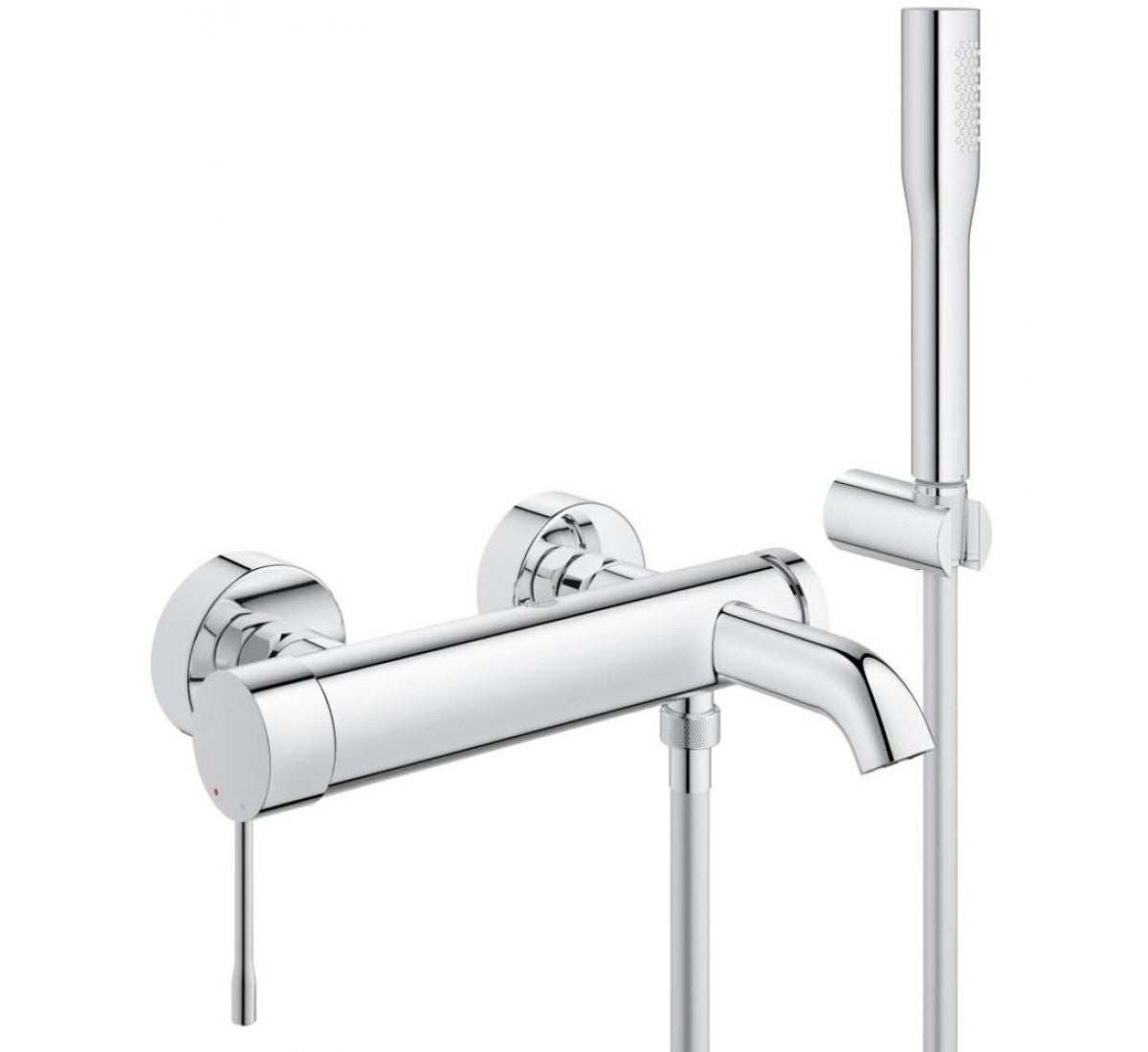 Grohe Essence Wall-Mounted bath Shower Mixer Tap With Shower Set - 336