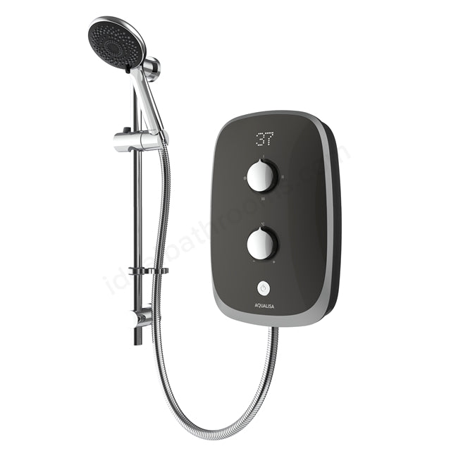 Aqualisa eVolve 8.5kW Electric Shower with Adjustable Head - Grey/Satin Silver - VOXZ25 - TAP 'N' SHOWER