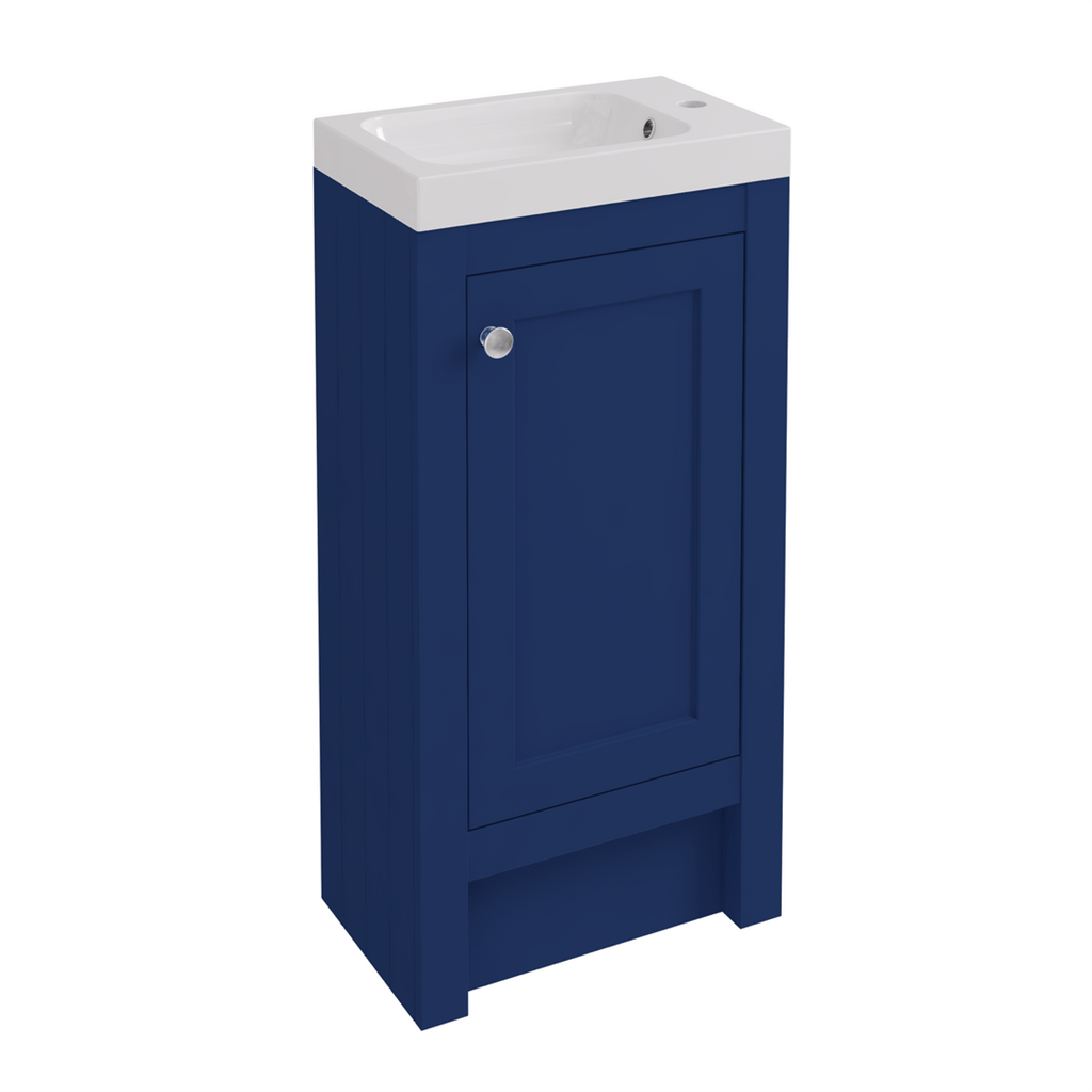 Eastbrook Hardwick Traditional Cloakroom 390mm Cabinet & Basin - Matt Cobalt Blue - 36.0070 - TAP 'N' SHOWER