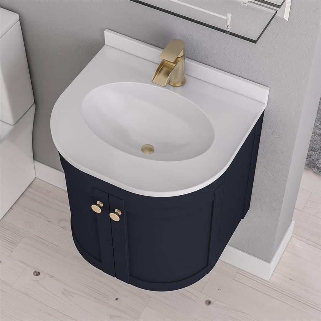 Eastbrook Hardwick Polymarble Basin 900mm - White - 36.2017 - TAP 'N' SHOWER