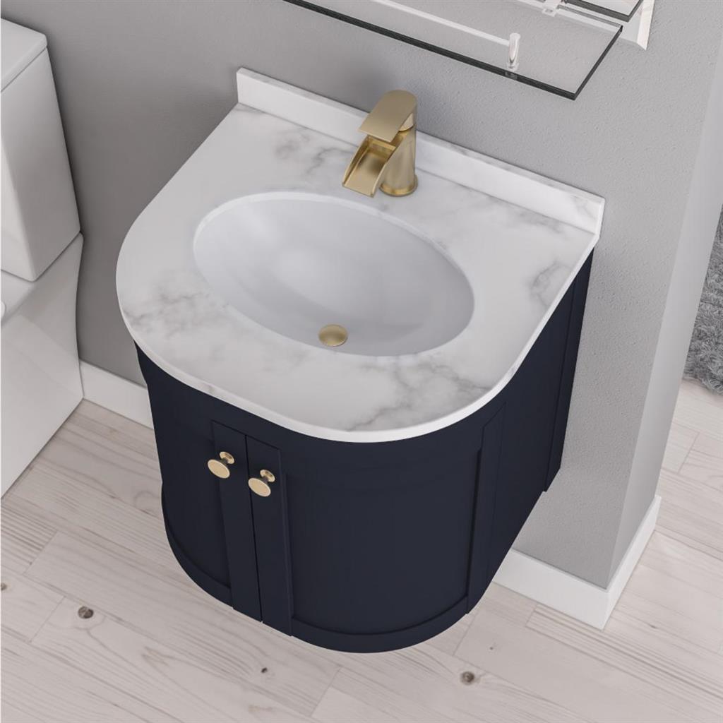 Eastbrook Hardwick Quartz Basin 900mm - White - 36.2018 - TAP 'N' SHOWER