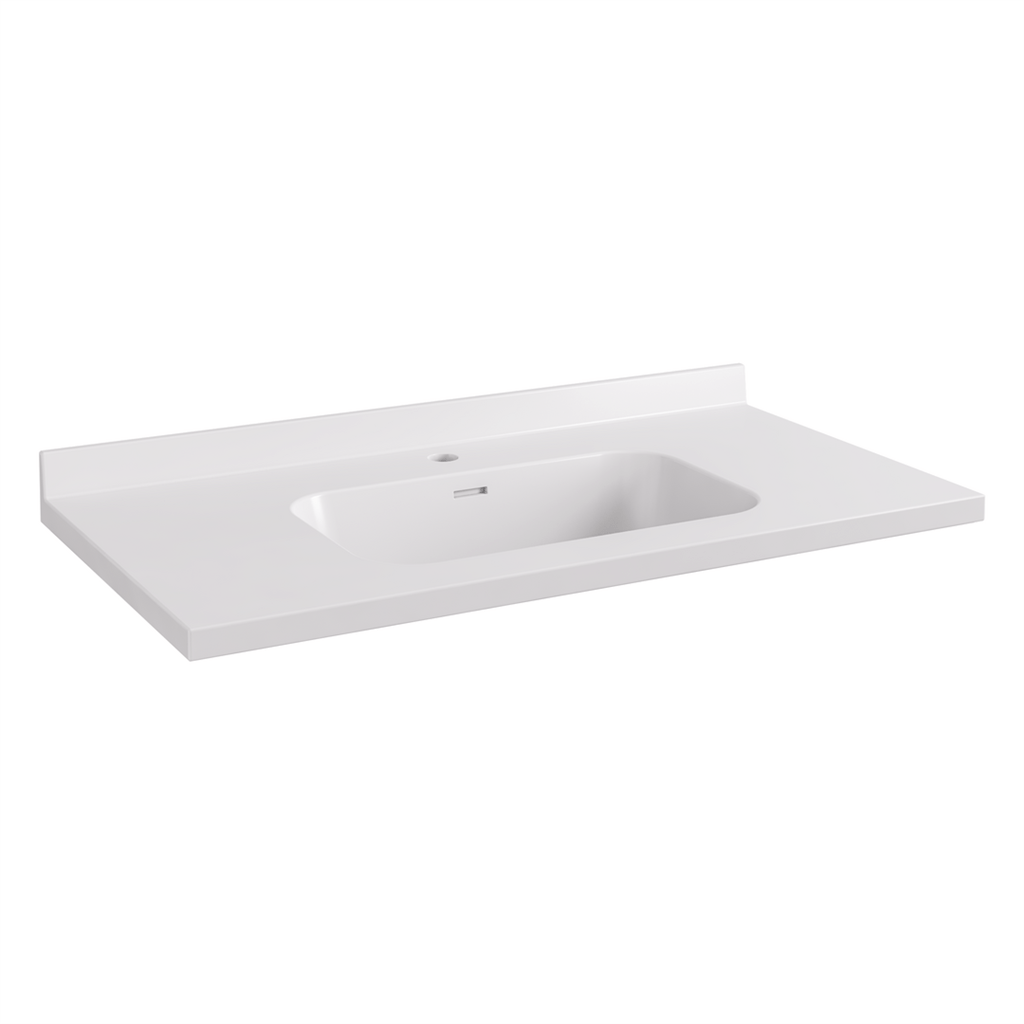 Eastbrook Hardwick Polymarble Square Basin 900mm - White - 36.2042 - TAP 'N' SHOWER