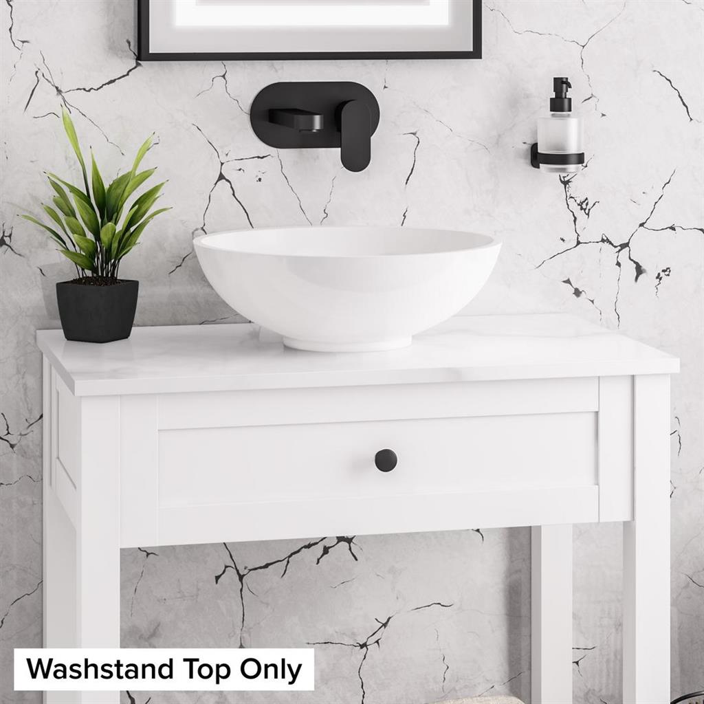 Eastbrook Hardwick Washstand Quartz Top 800mm - White - 36.2069 - TAP 'N' SHOWER