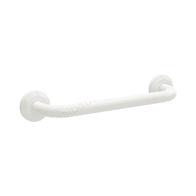 Bathex Professional Mild Steel Grab Rail 300mm - White - 21800C - TAP 'N' SHOWER