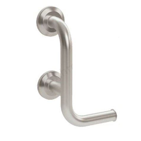 Bathex Professional Grab Rail w/ Left Hand Toilet Roll Holder 300mm - Sateen Polish - 31565C - TAP 'N' SHOWER