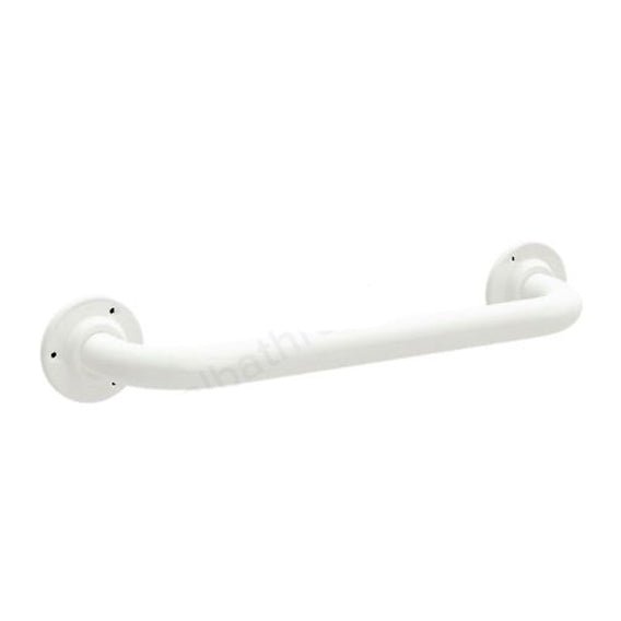Bathex Professional Stainless Steel Grab Rail 600mm - White - 31000 - TAP 'N' SHOWER