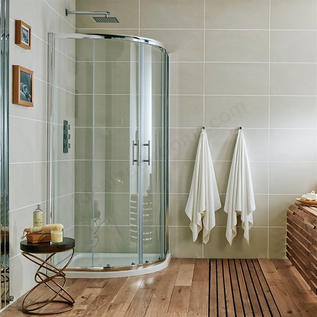 Oakham Spring Quadrant Shower Enclosure - 800mm - Double Door - TAP 'N' SHOWER