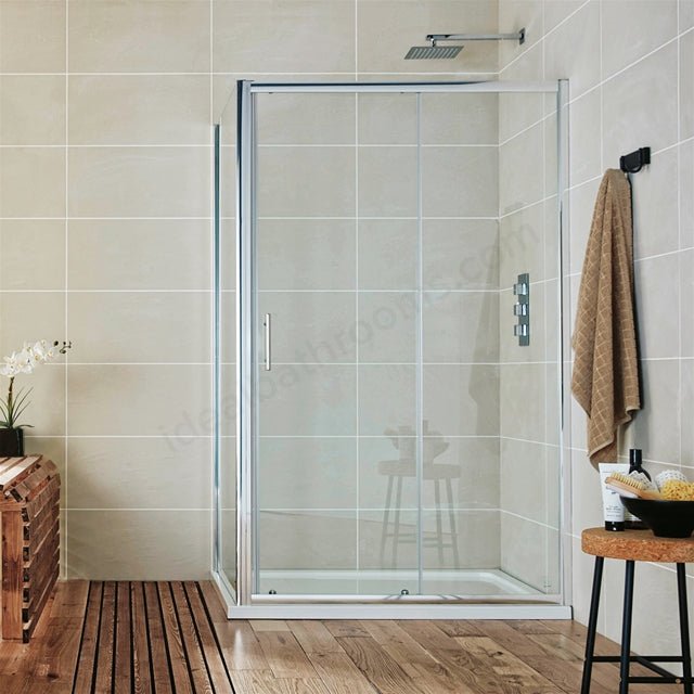 Oakham Spring2 Sliding Shower Door 1400mm - TAP 'N' SHOWER
