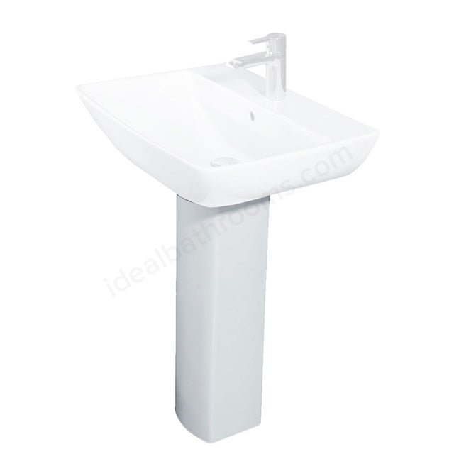 Oakham Jasmine Semi Pedestal Only - White - TAP 'N' SHOWER