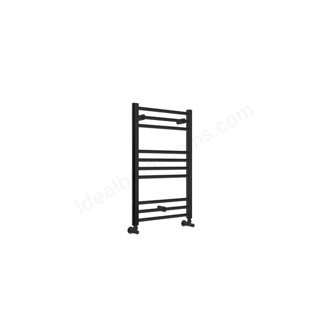 Oakham Silea Straight Towel Rail 800mm x 500mm Matt Black - TAP 'N' SHOWER