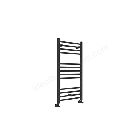 Oakham Silea Straight Towel Rail 1000mm x 500mm Matt Black - TAP 'N' SHOWER
