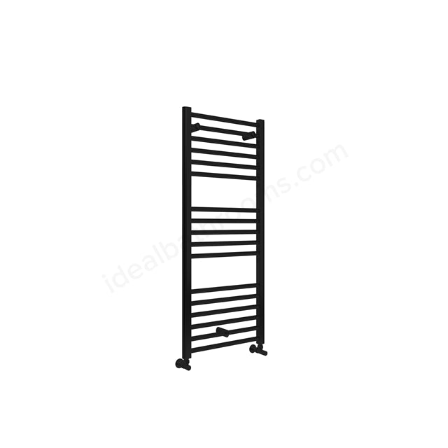 Oakham Silea Straight Towel Rail 1200mm x 500mm Matt Black - TAP 'N' SHOWER