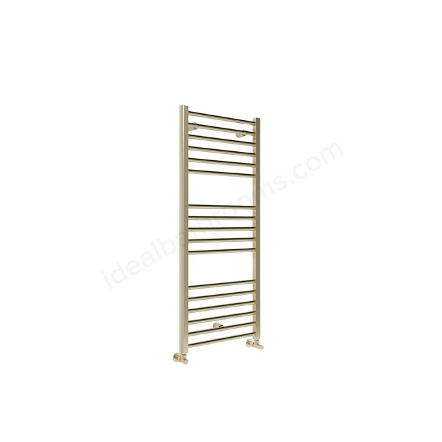 Oakham Silea Straight Towel Rail 1200mm x 500mm Brushed Brass - TAP 'N' SHOWER
