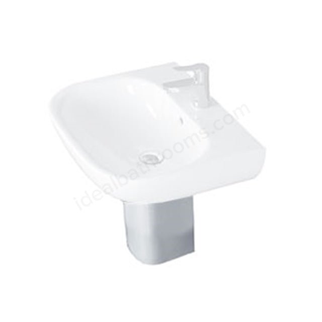 Oakham Lily Semi Pedestal Only - White - TAP 'N' SHOWER