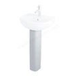 Oakham Lily Small Full Pedestal Only - White - TAP 'N' SHOWER