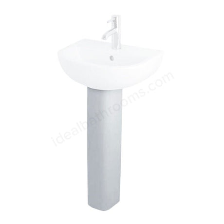 Oakham Lily Small Full Pedestal Only - White - TAP 'N' SHOWER