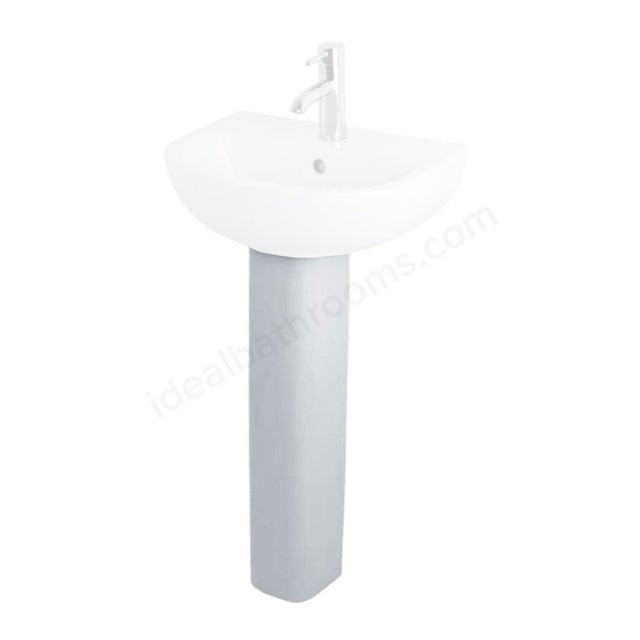 Oakham Lily Small Full Pedestal Only - White - TAP 'N' SHOWER