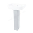 Oakham Orchid Full Pedestal Only - White - TAP 'N' SHOWER