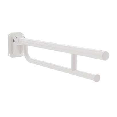 Bathex Friction Single Arm Concealed Stainless Steel Support Rail w/ Towel Rail 800mm - Sateen Polish - 35840SP - TAP 'N' SHOWER