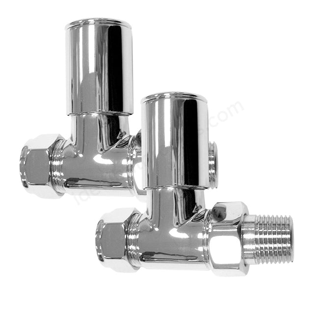 Oakham Radiator Valves Straight Valve - 15mm - Chrome - TAP 'N' SHOWER