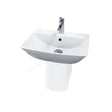 Oakham Jasmine Pedestal Basin 1 Tap Hole 500mm - White - TAP 'N' SHOWER