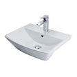 Oakham Jasmine Semi Recessed Basin 500mm - 1 Tap Hole - White - TAP 'N' SHOWER
