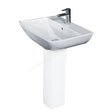 Oakham Jasmine Pedestal Basin 600mm - 1 Tap Hole - White - TAP 'N' SHOWER