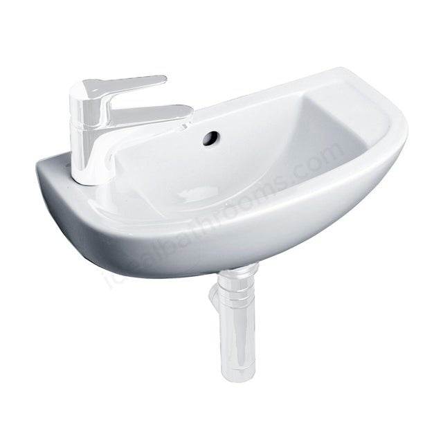 Oakham Lily Wall Hung Basin 450mm - 1 Tap Hole - White - TAP 'N' SHOWER