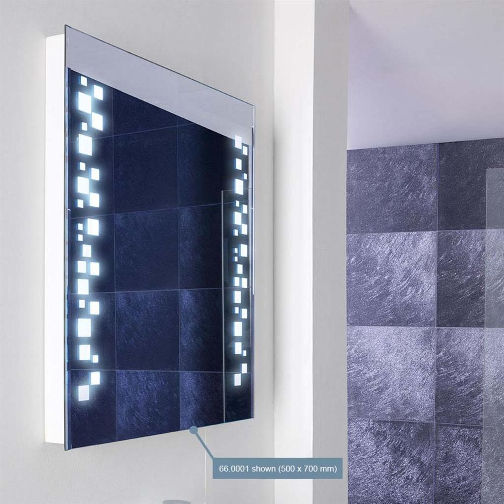 Eastbrook Charleston Mirror with Fluorescent Lights 600mm x 700mm - 40.0014 - TAP 'N' SHOWER