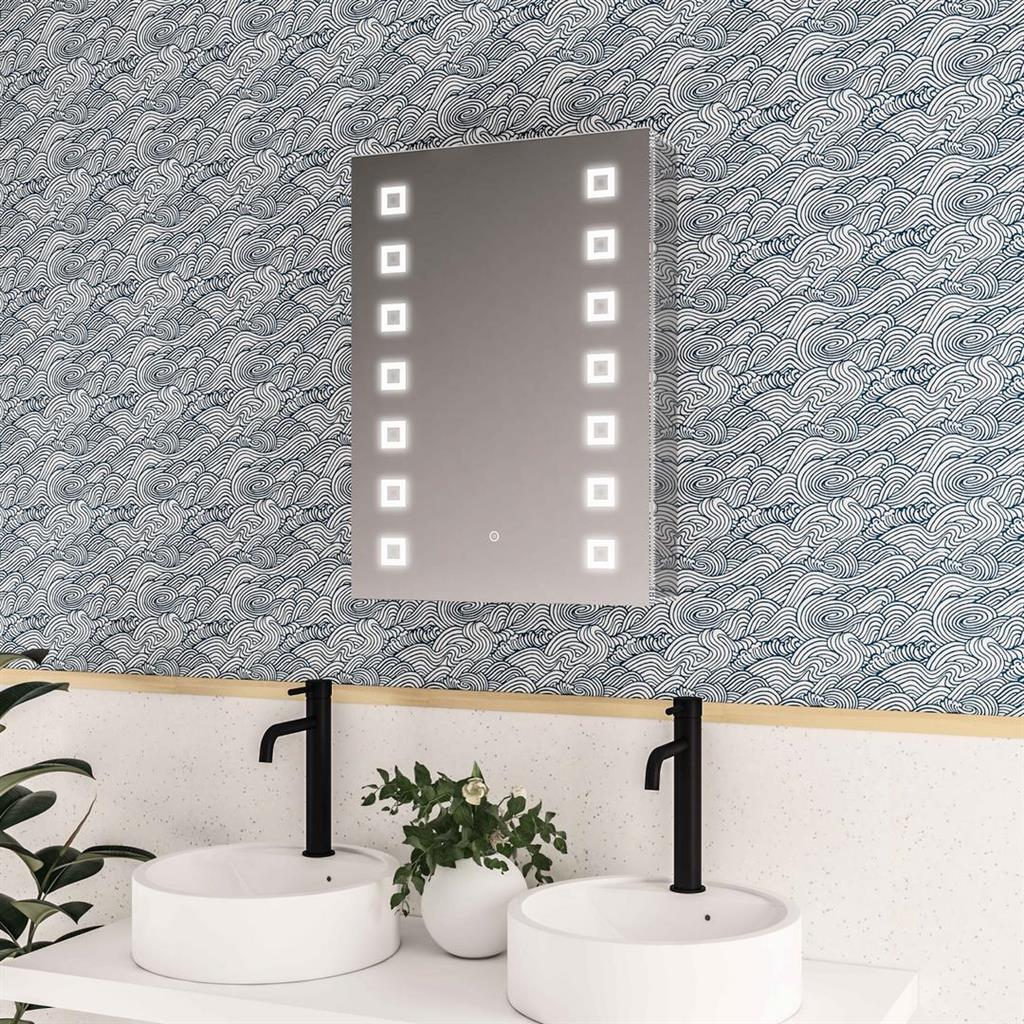 Eastbrook Chiana 1 Door LED Mirrored Cabinet 500mm x 700mm - 40.1035 - TAP 'N' SHOWER