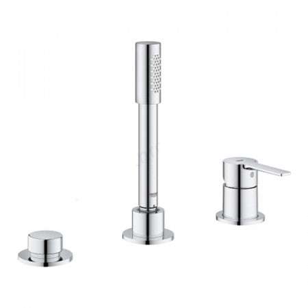 Grohe Lineare 3-hole single-lever bath combination - Chrome - 19965001