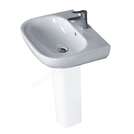 Oakham Lily Pedestal Basin 550mm - 1 Tap Hole - White - TAP 'N' SHOWER