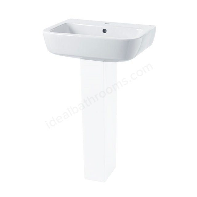 Oakham Orchid Wall Hung Basin 1 Tap Hole 520mm - White - TAP 'N' SHOWER