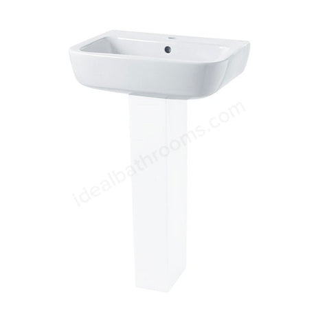 Oakham Orchid Wall Hung Basin 1 Tap Hole 520mm - White - TAP 'N' SHOWER