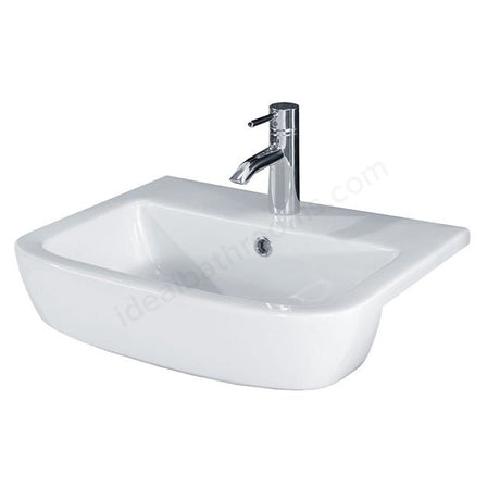 Oakham Orchid Wall Hung Basin 1 Tap Hole 520mm - White - TAP 'N' SHOWER