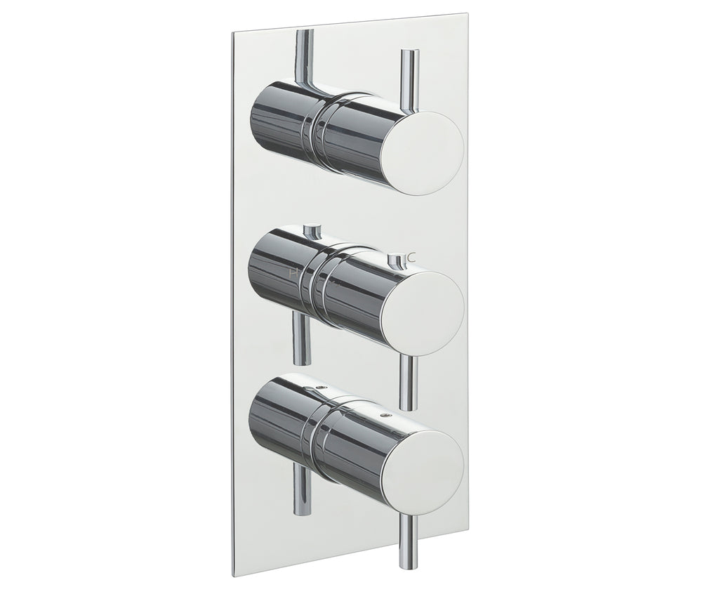 JTP Fonti Thermostatic 2 Outlet Shower Valve Vertical - Chrome - DH15690A