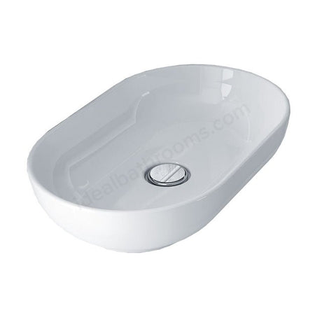 Oakham Lavender Vessel Basin 550mm - 0 Tap Holes - White - TAP 'N' SHOWER