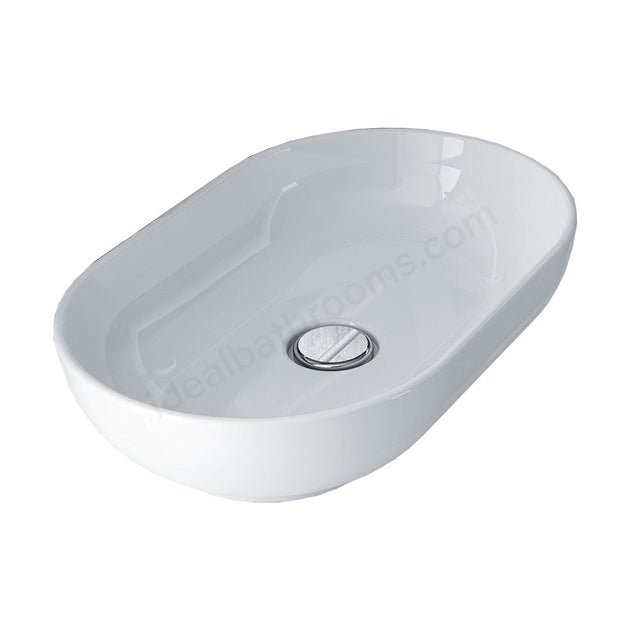 Oakham Lavender Vessel Basin 550mm - 0 Tap Holes - White - TAP 'N' SHOWER