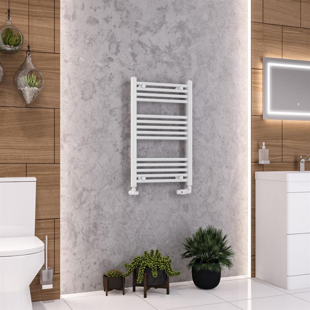 Eastbrook Wendover 800mm x 500mm Straight Ladder Towel Radiator - White - 41.0004 - TAP 'N' SHOWER