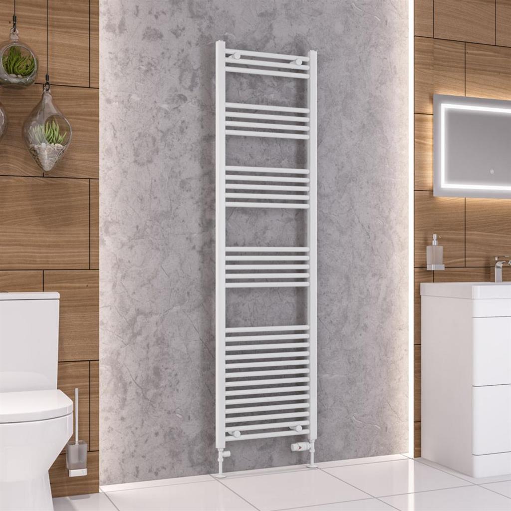 Eastbrook Wendover 1800mm x 500mm Straight Ladder Towel Radiator - White - 41.0028 - TAP 'N' SHOWER