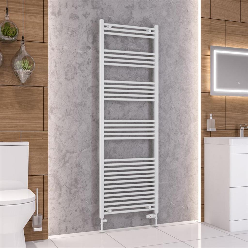 Eastbrook Wendover 1800mm x 600mm Straight Ladder Towel Radiator - White - 41.0030 - TAP 'N' SHOWER
